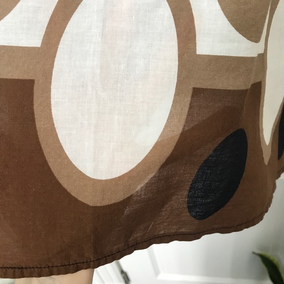 Mario Serrani Funky Square Neck 3/4 Sleeve Mod MCM Style Top Size XL - Picture 2 of 4